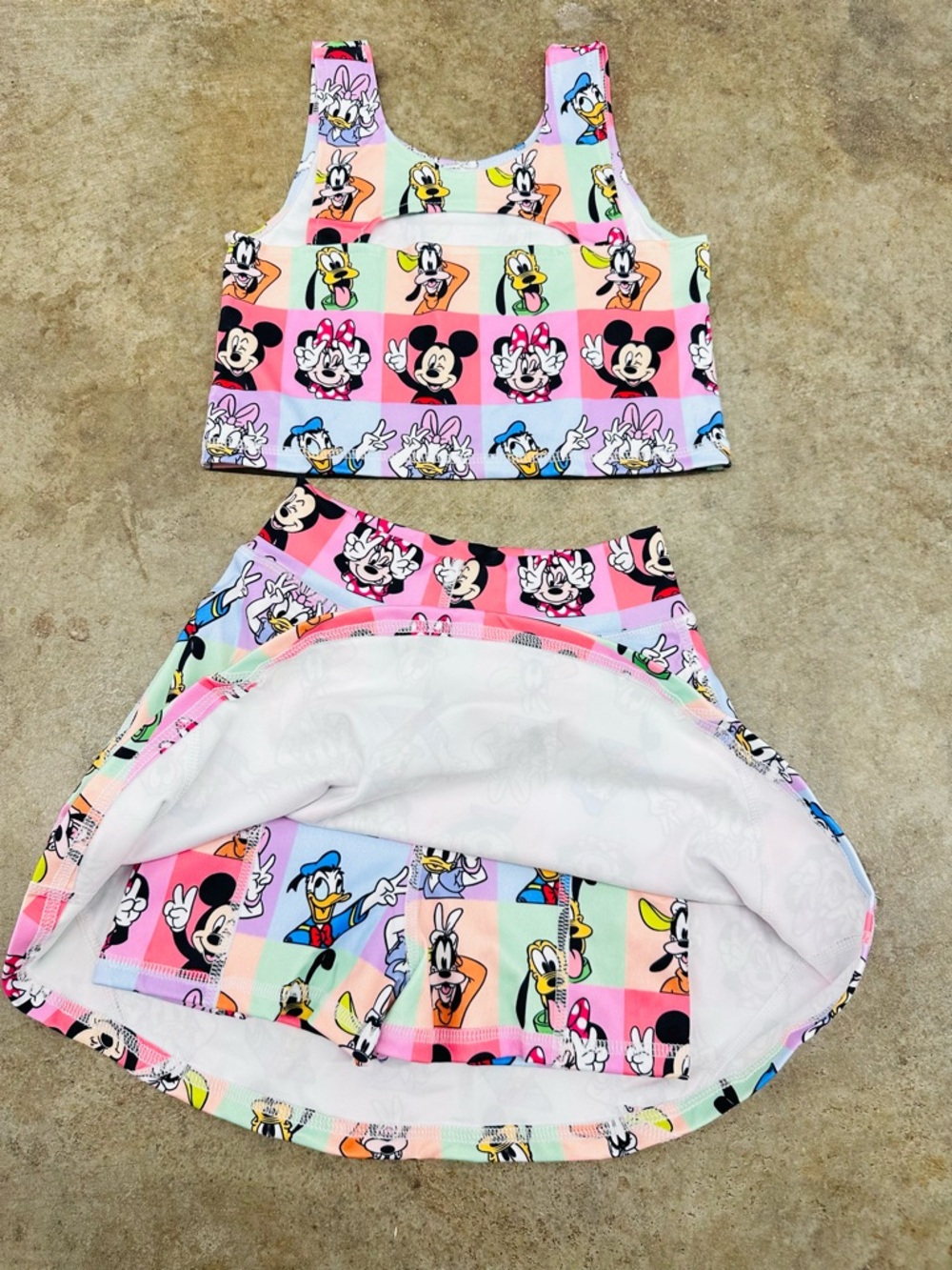 Disney Character Crop Top & Skirt Set - Pastel Multicolor - Picture 4 of 5